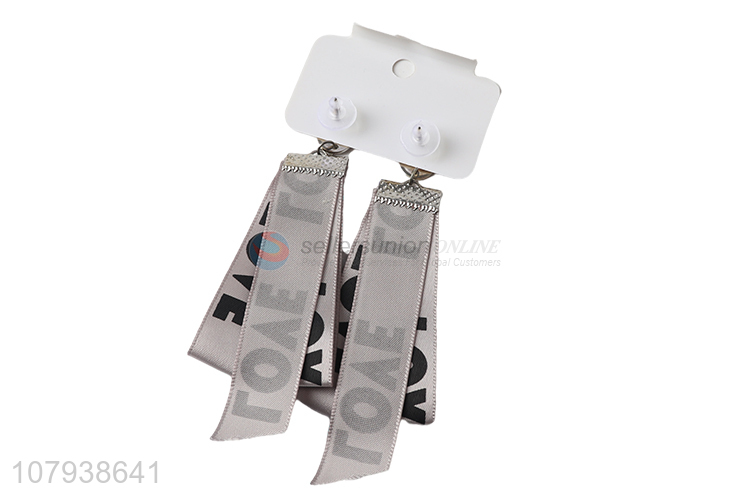 Hot products fashion love letter ribbon earrings jewelry wholesale