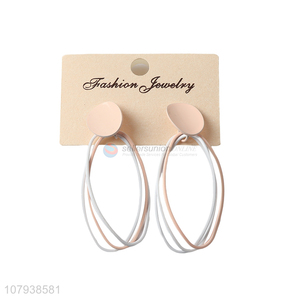 Popular products lady ellipse simple earrings jewelry wholesale