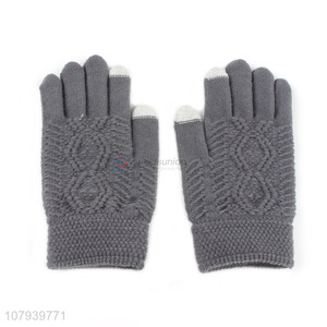 Good Price Knitted Gloves Ladies Winter Touch Screen Glove