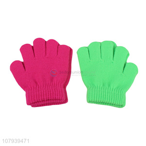 Wholesale Pure Color Ladies Gloves Five Finger Glove