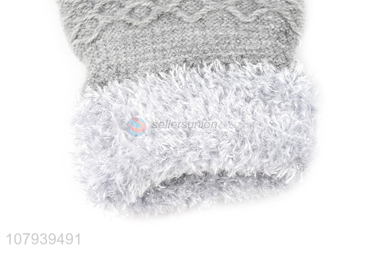 Fashion Style Ladies Knitted Gloves Winter Warm Gloves