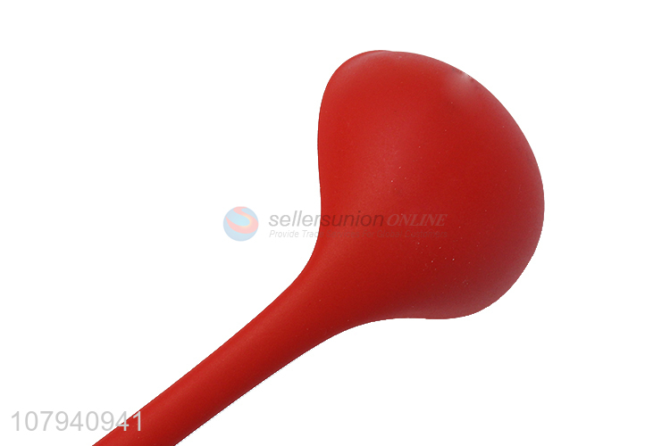 Online wholesale red durable long handle cooking spoon