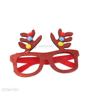 Unique Design Colorful Antlers Glasses Christmas Decorative Glasses