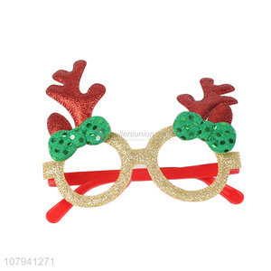 High Quality Cute Colorful Antlers Glasses For Christmas Decoration