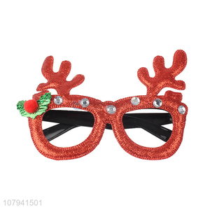 Cute Design Antler Glasses Christmas Decorative Glasses For Kids