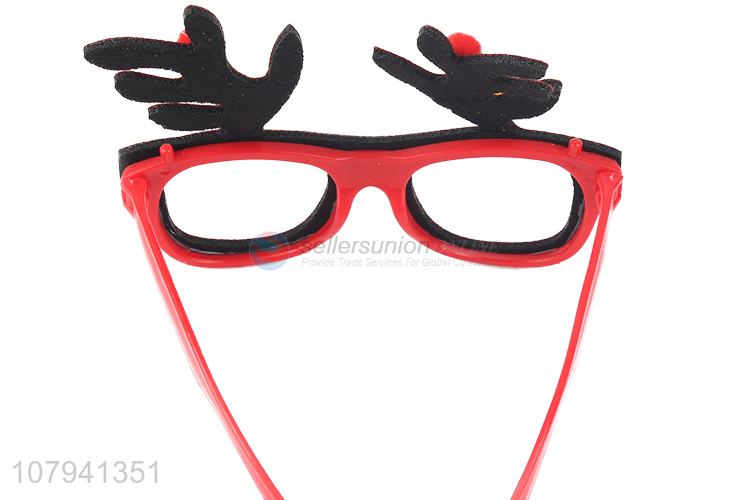 Unique Design Colorful Antlers Glasses Christmas Decorative Glasses