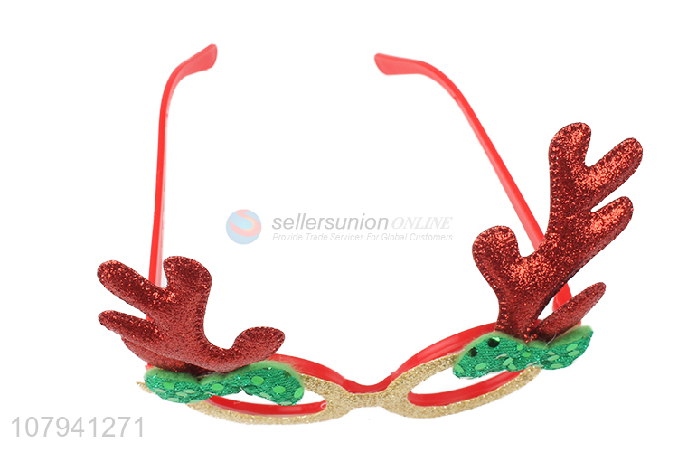High Quality Cute Colorful Antlers Glasses For Christmas Decoration