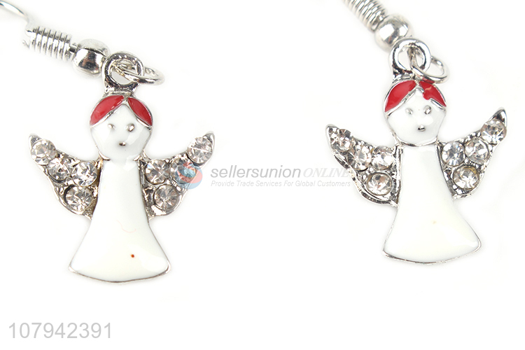 Hot Selling Metal Angel Shape Pendant Earring For Ladies