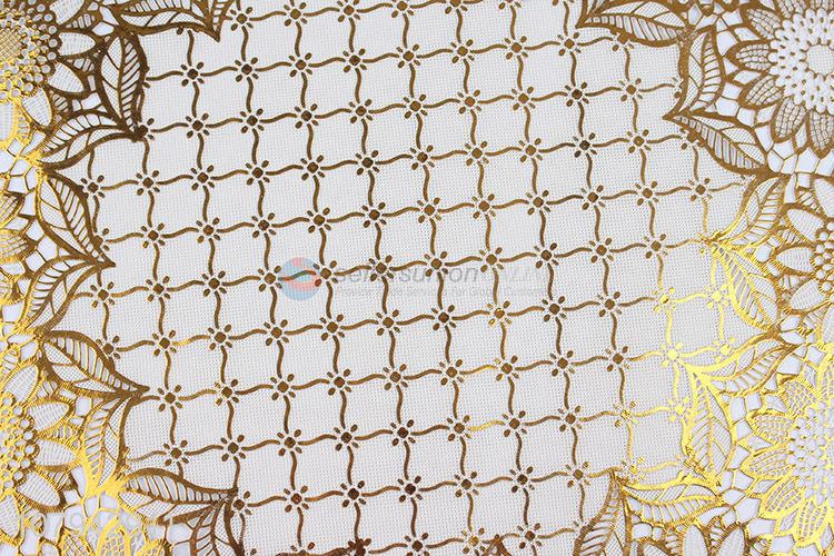 New product metallic gold pvc placemats for wedding decoration