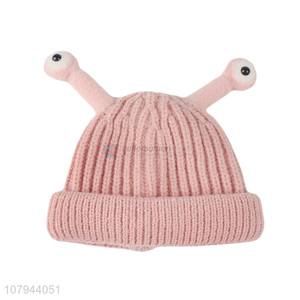 Most popular novelty winter thermal kids knitted cap insect tentacle baby hat