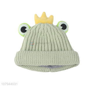 China products funny autumn and winter frog hat knitted hat for baby children