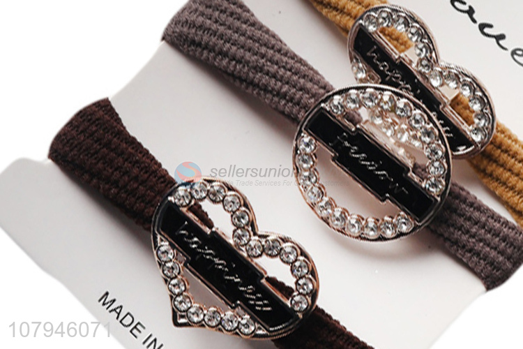 Good quality multi-color temperament hair ring ladies headband set
