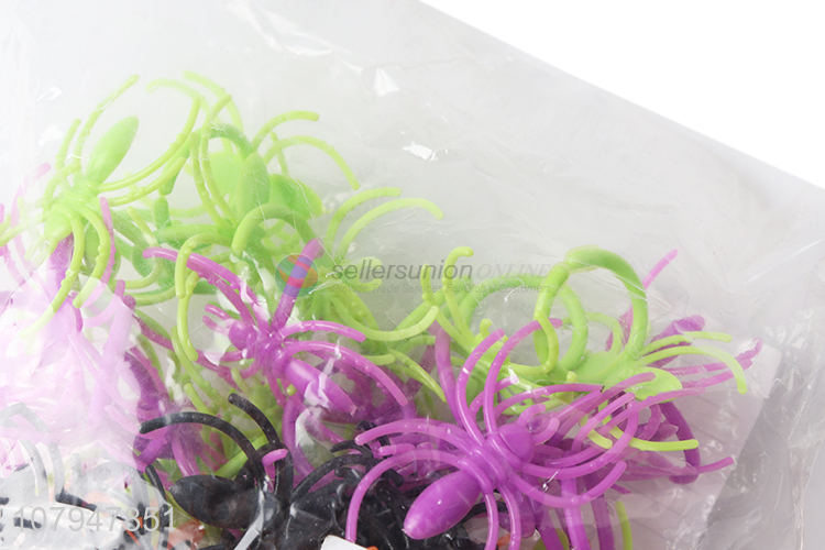 Wholesale Halloween Decorative Plastic Spider Ring Halloween Props