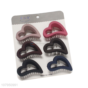 Best quality heart shape women hair claws clips with cheap price