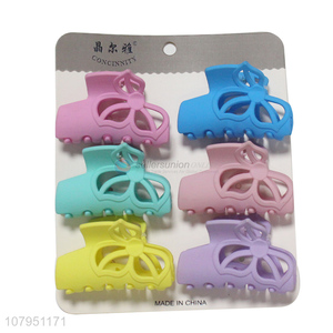 Fashion products plastic hollow hair accessories hair claw clips