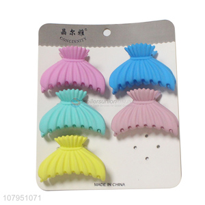 Creative design dress shape plastic durable hair claw clips for women