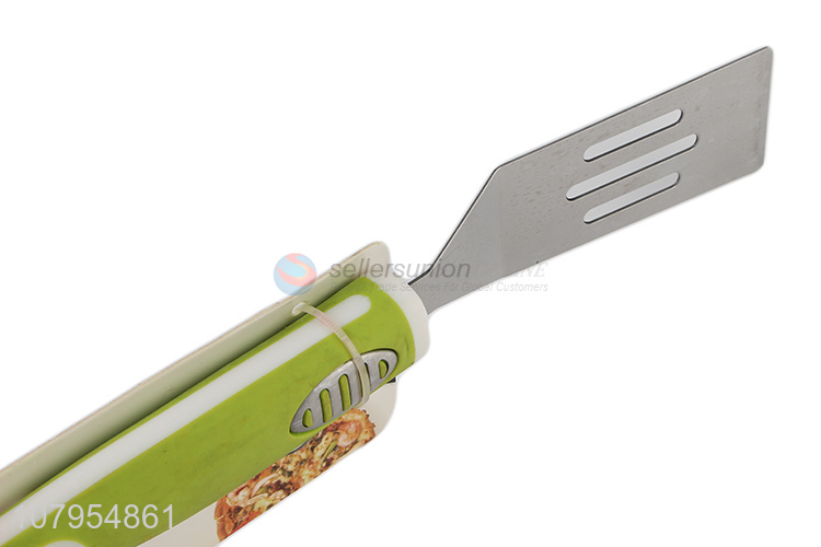 China products plastic handle stainless steel fish frying turner egg spatula