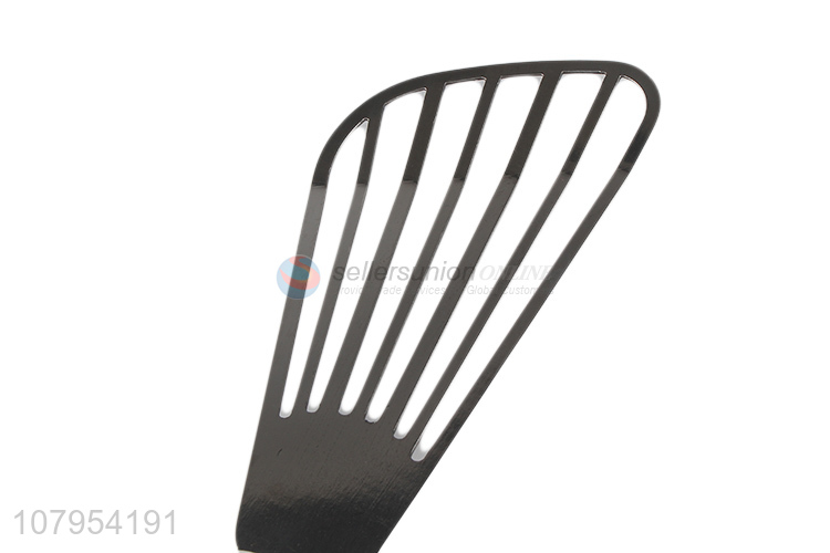 Good quality plastic handle stainless steel slotted turner fish steak spatula