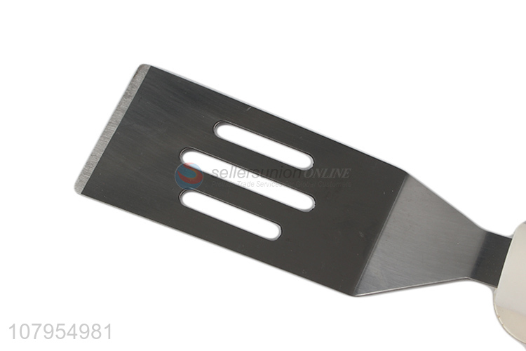 Low price plastic handle stainless steel fish turner spatula for kitchen