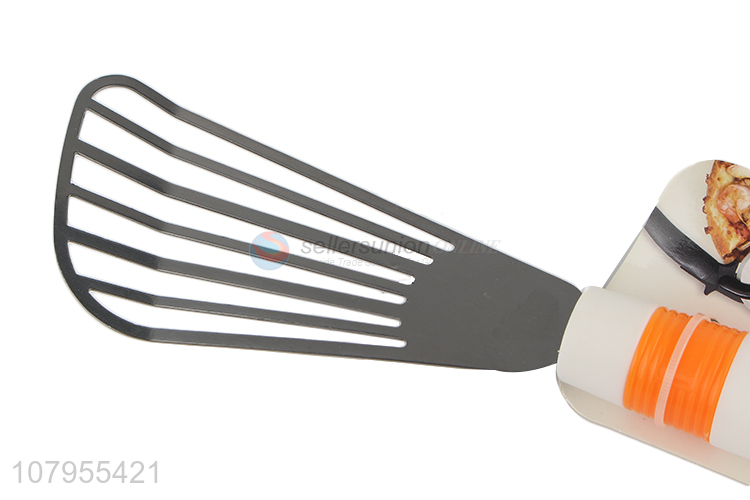 Best selling plastic handle stainless steel frying spatula fish turner