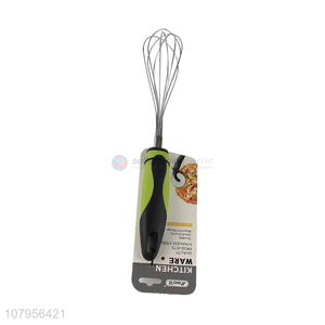 Hot selling kitchen tools handheld stainless steel egg whisk