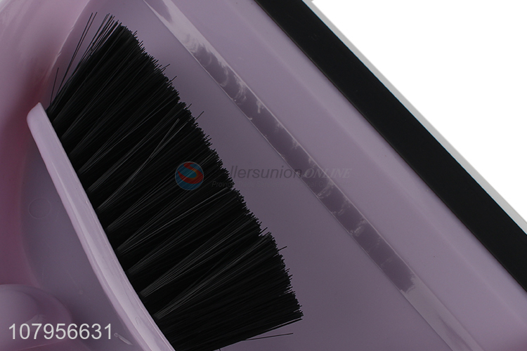 Yiwu wholesale purple plastic small dustpan set household cleaning tools