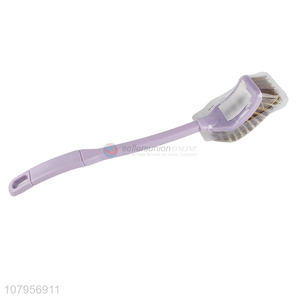 China factory purple plastic long handle toilet brush sanitary cleaning brush