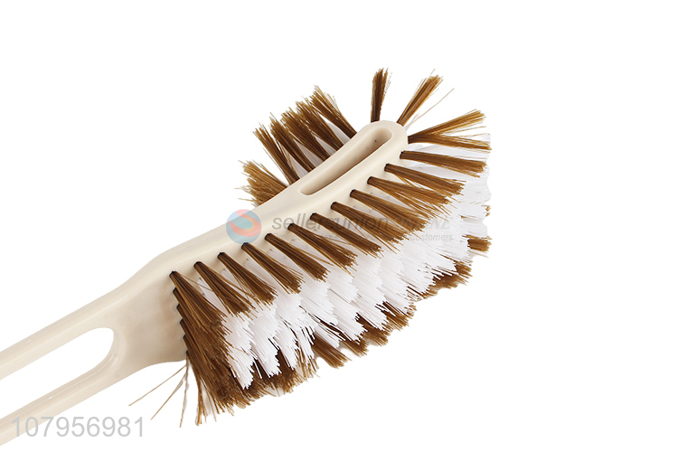 New product beige plastic toilet brush hanging type cleaning brush