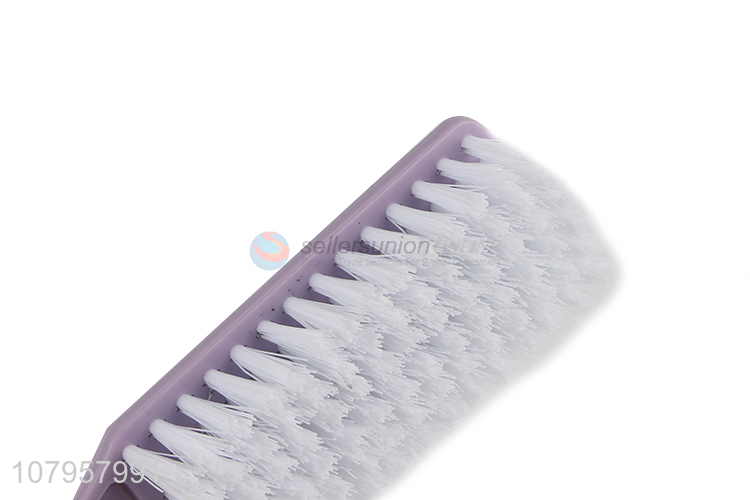 Good price purple long handle daily cleaning plastic shoe brush wholesale