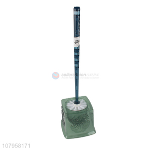China export green plastic long handle toilet brush household cleaning brush