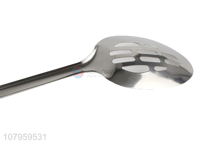 High Quality Stainless Steel Slotted Basting Spoon With Plastic Handle