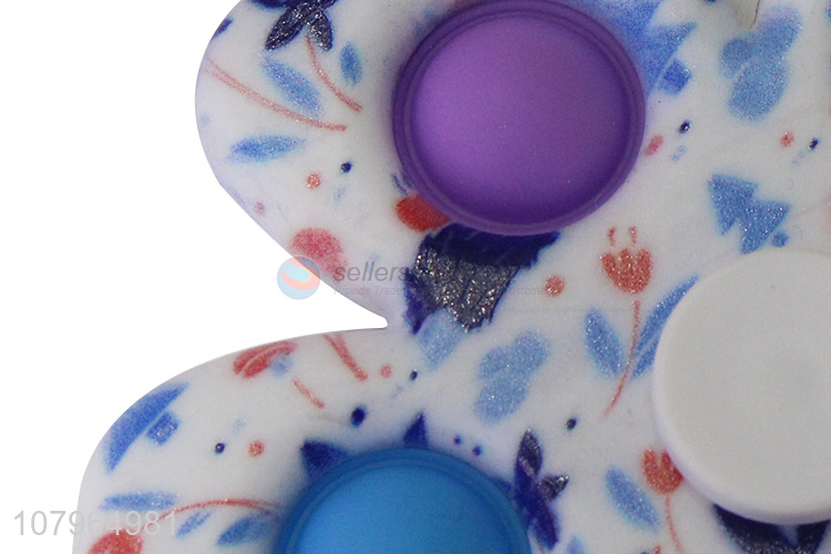 China wholesale silicone push pop bubble sensory fidget spinner