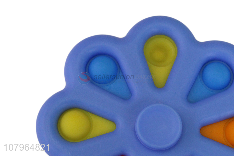 China supplier 2 in 1 fidget spinner push pop bubble sensory toy