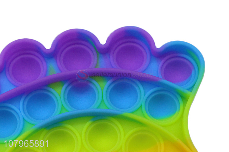 Best selling rainbow color funny push bubble fidget toys wholesale