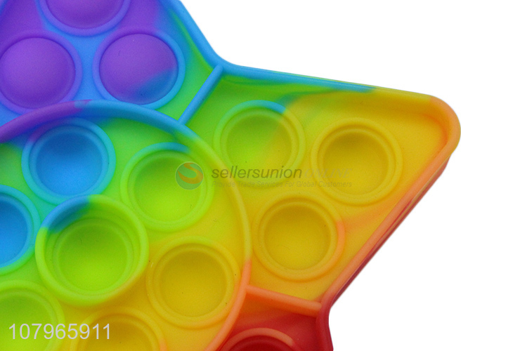 Top selling star shape colourful soft push bubble fidget toys