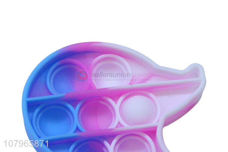 China products colourful duck shape soft push bubble fidget toys
