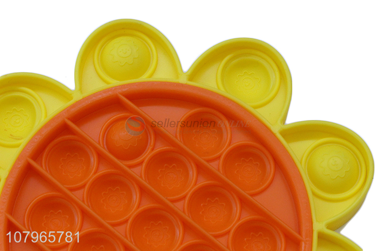 China wholesale flower shape soft squishy push bubble fidget toys