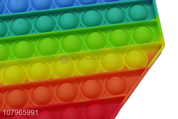 Hot products rainbow color anti-stress push bubble fidget toys for adult