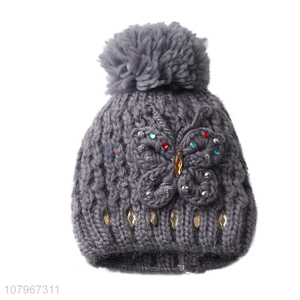 Factory wholesale kids winter hat children knitted hat toddler beanie cap
