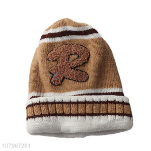 Yiwu market baby infant knitted cap knitting beanie for autumn winter