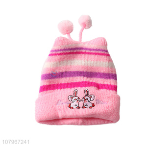 Low price baby winter cap infant knitted beanies for fall winter