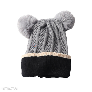 Recent product toddler winter outdoor caps kids knitted beanie hats