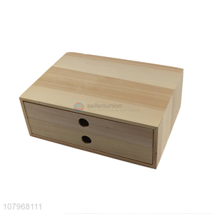 Hot selling wooden 2-layer drawer cabinet creative locker