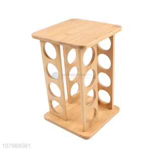 High quality wooden shelf kitchen spice bottle storage rack