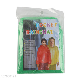 Popular products plastic adult pocket raincoat rain poncho for sale