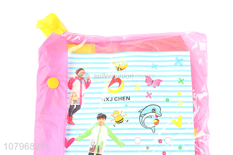 Hot selling plastic waterproof outdoor rain poncho for children