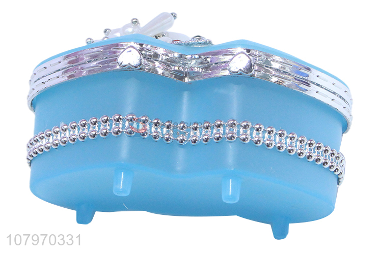 Online wholesale heart shape plastic jewelry box container with pearls