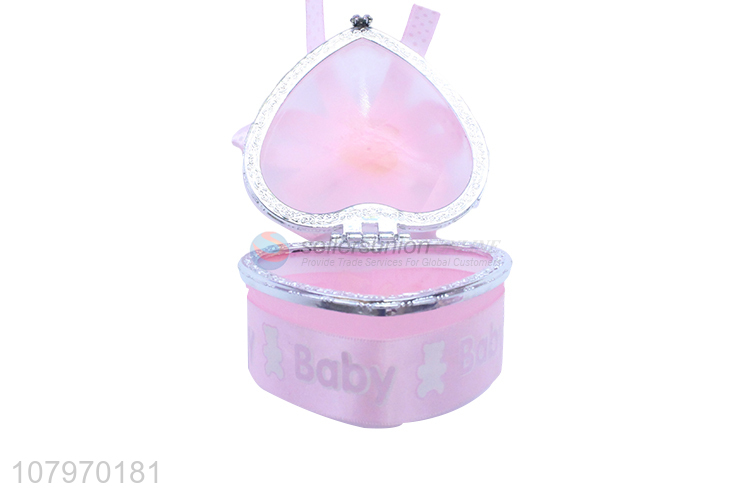 Good quality heart shape cartoon baby jewelry box storage cases