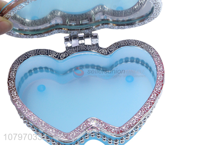 Online wholesale heart shape plastic jewelry box container with pearls