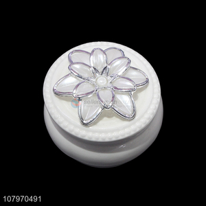 Online wholesale luxury round ceramic jewelry box porcelain jewel case